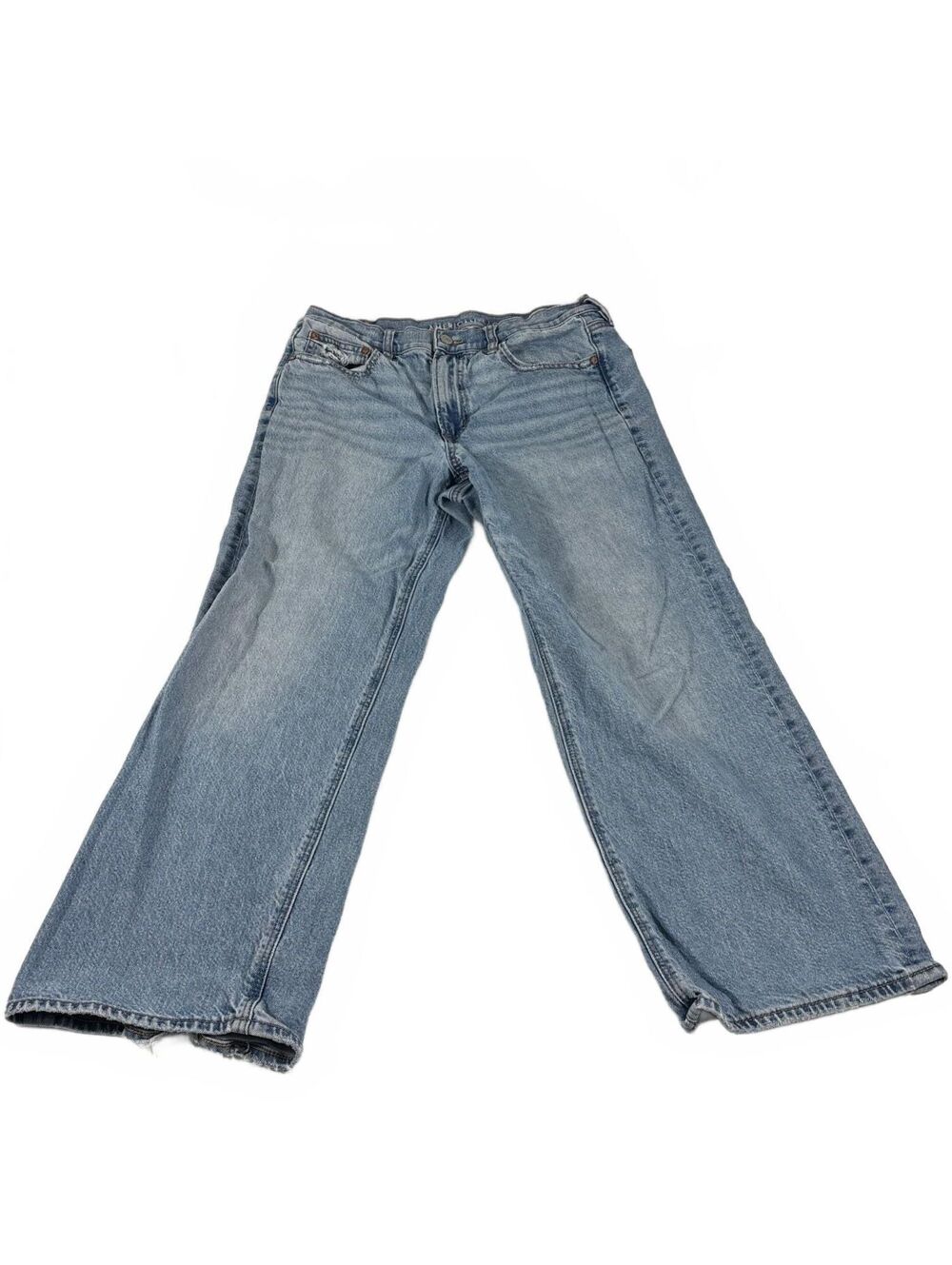 American Eagle AE Women's High-Waisted Stovepipe Light Denim Jeans 8 Short